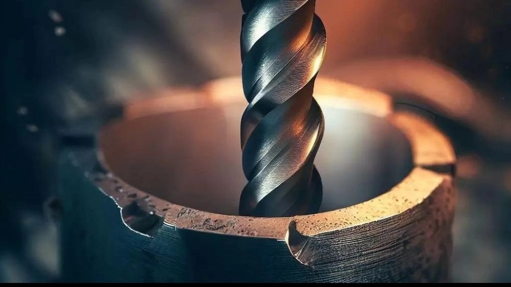 Drilling industrial parts