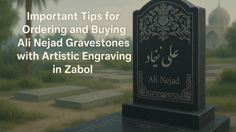 Zabul'da sanatsal gravürle birlikte Ali Nejad'ın mezar taşı siparişinde ve satın almada önemli noktalar