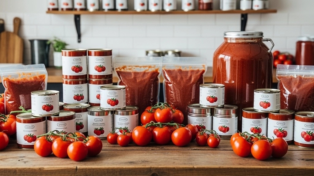 Binbaşı ve paketlenmiş Çin çalı domates macunu satışı