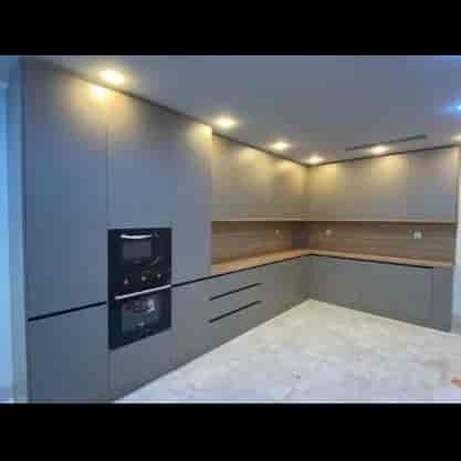 Implementation of cabinet service and gray cabinet painting