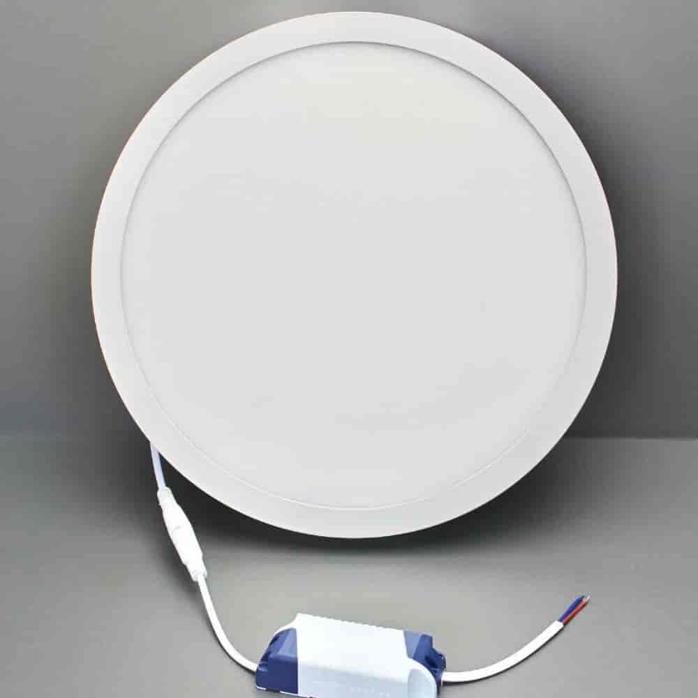 Faceted circular LED panel
