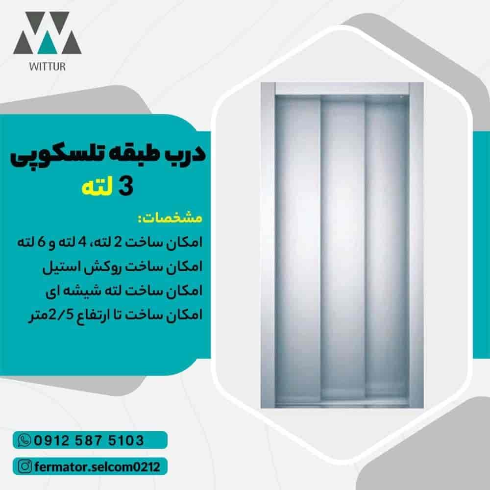 3-slat telescopic floor door