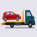 Hamid's towing truck in Haji Abad and Bandar Abbas