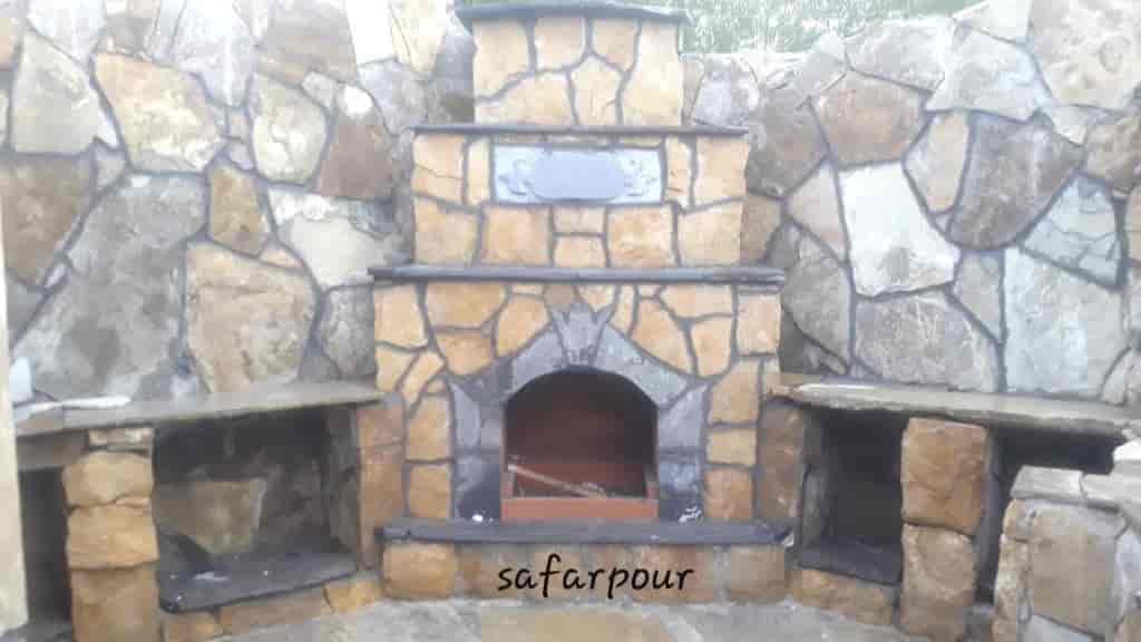 Wood barbecue fireplace