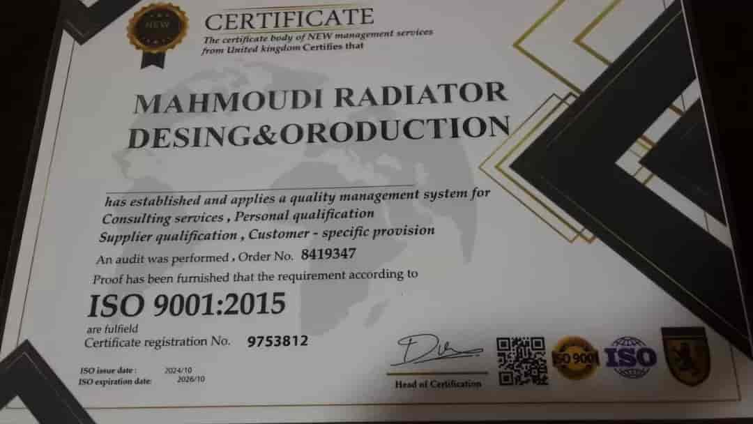 Kian radiator, Mahmoudi car radiator services in Rabat Karim