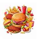 Yasouj'daki Chek istasyonunda fast food