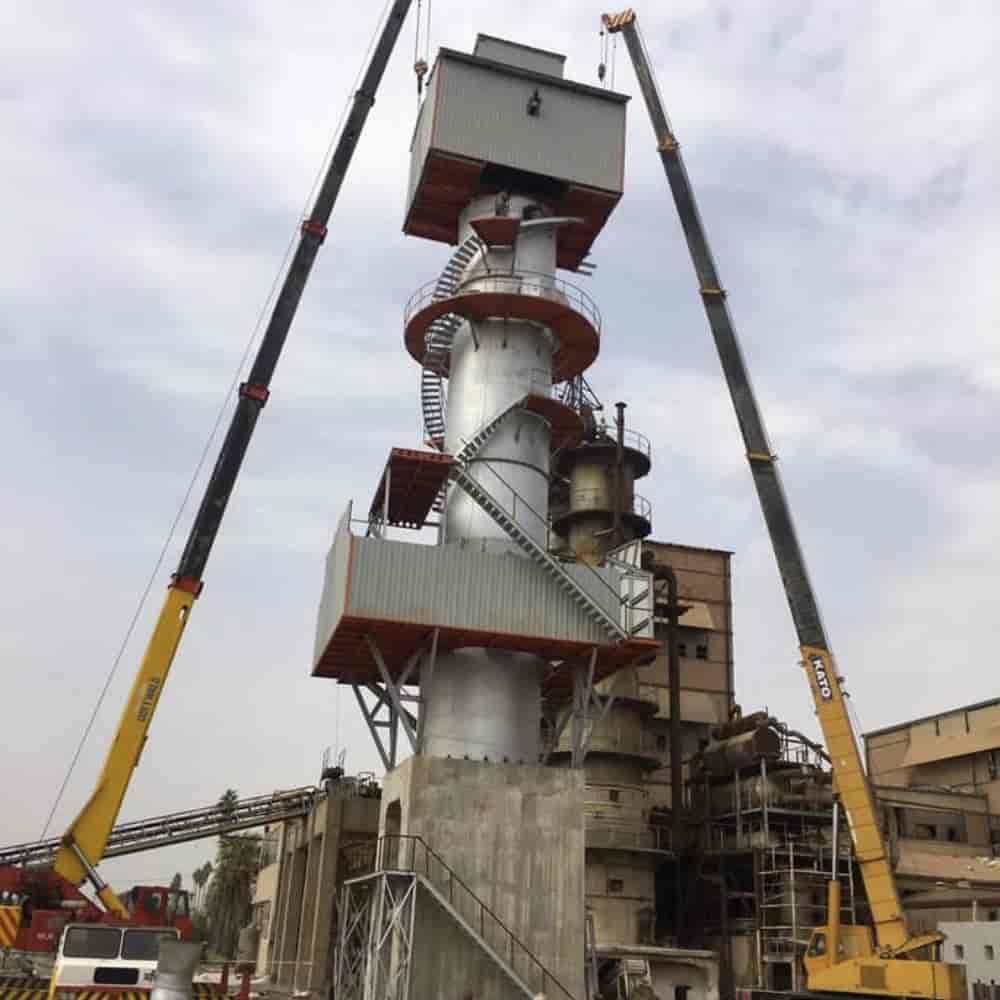 Moving and installing heavy equipment in Daghaghle sugar factory