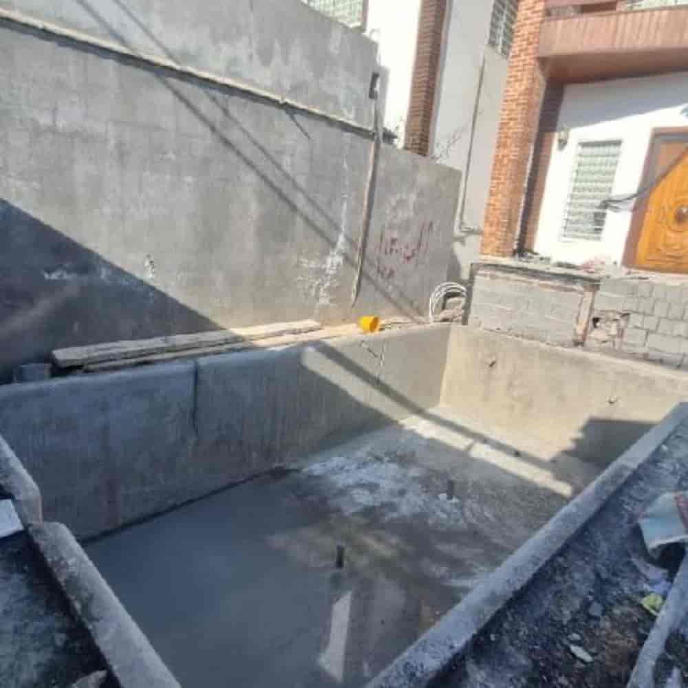 Construction of a concrete pool in the city of Noor, Mazandaran