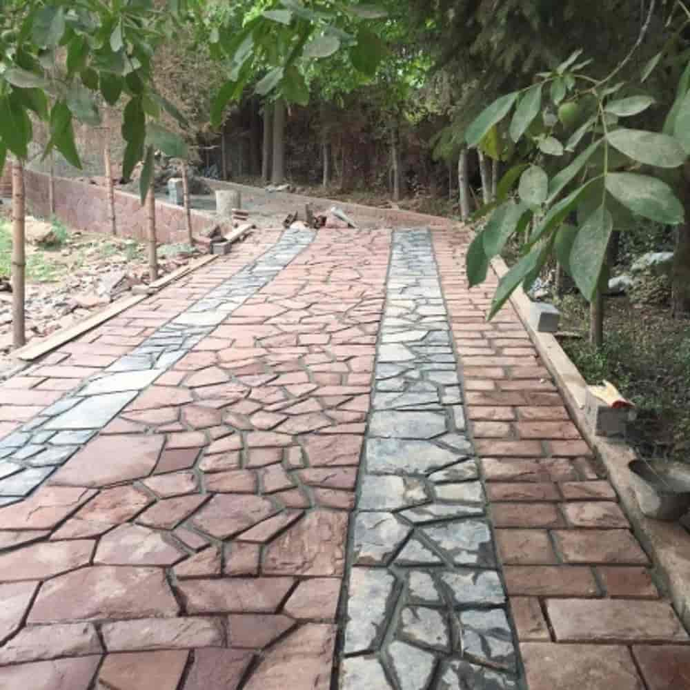 Wall construction and landscaping in Tehran