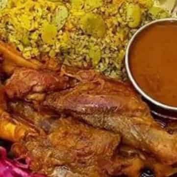 لحم تشله مع لحم ضأن طازج