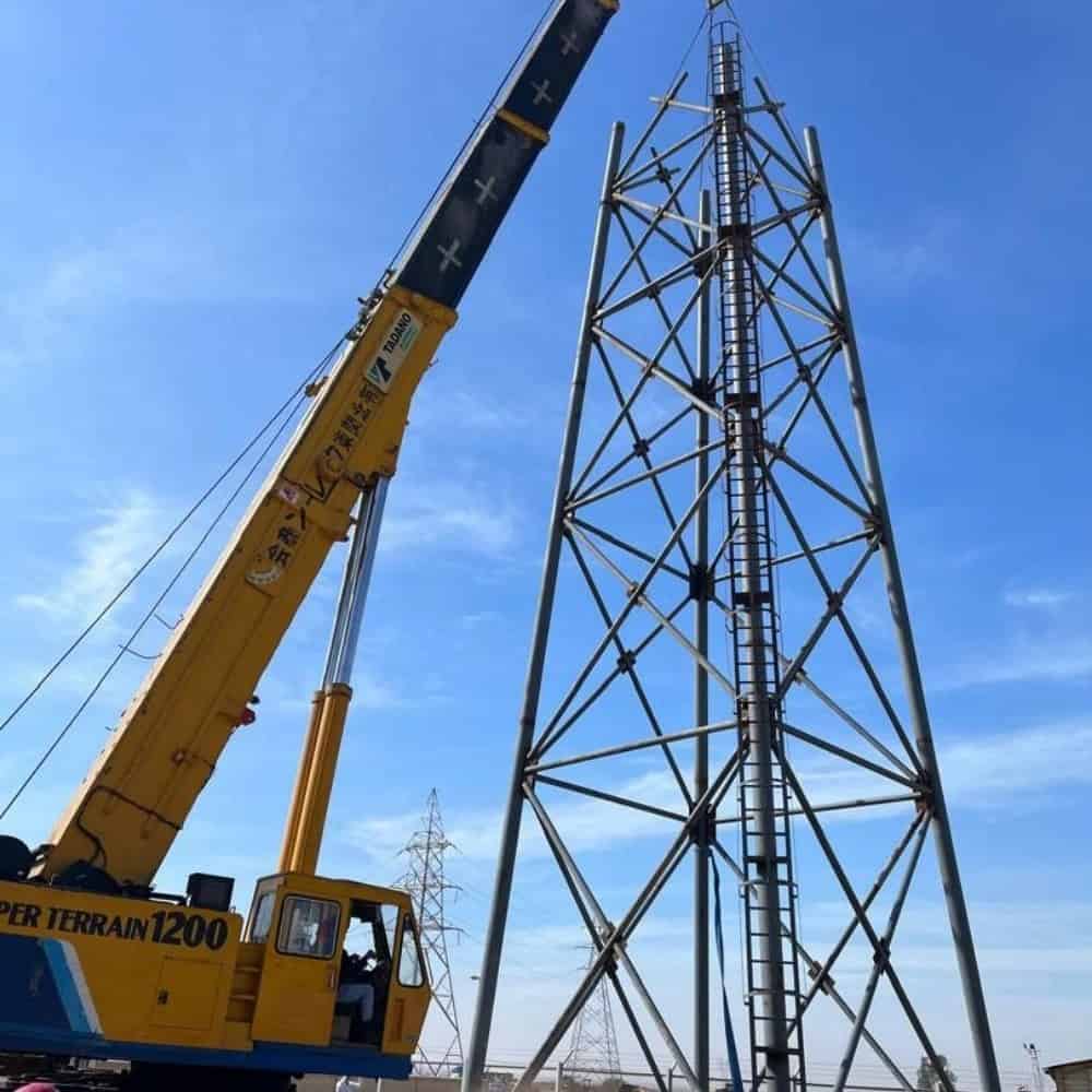 100 tonluk vinçle havşa montajı
