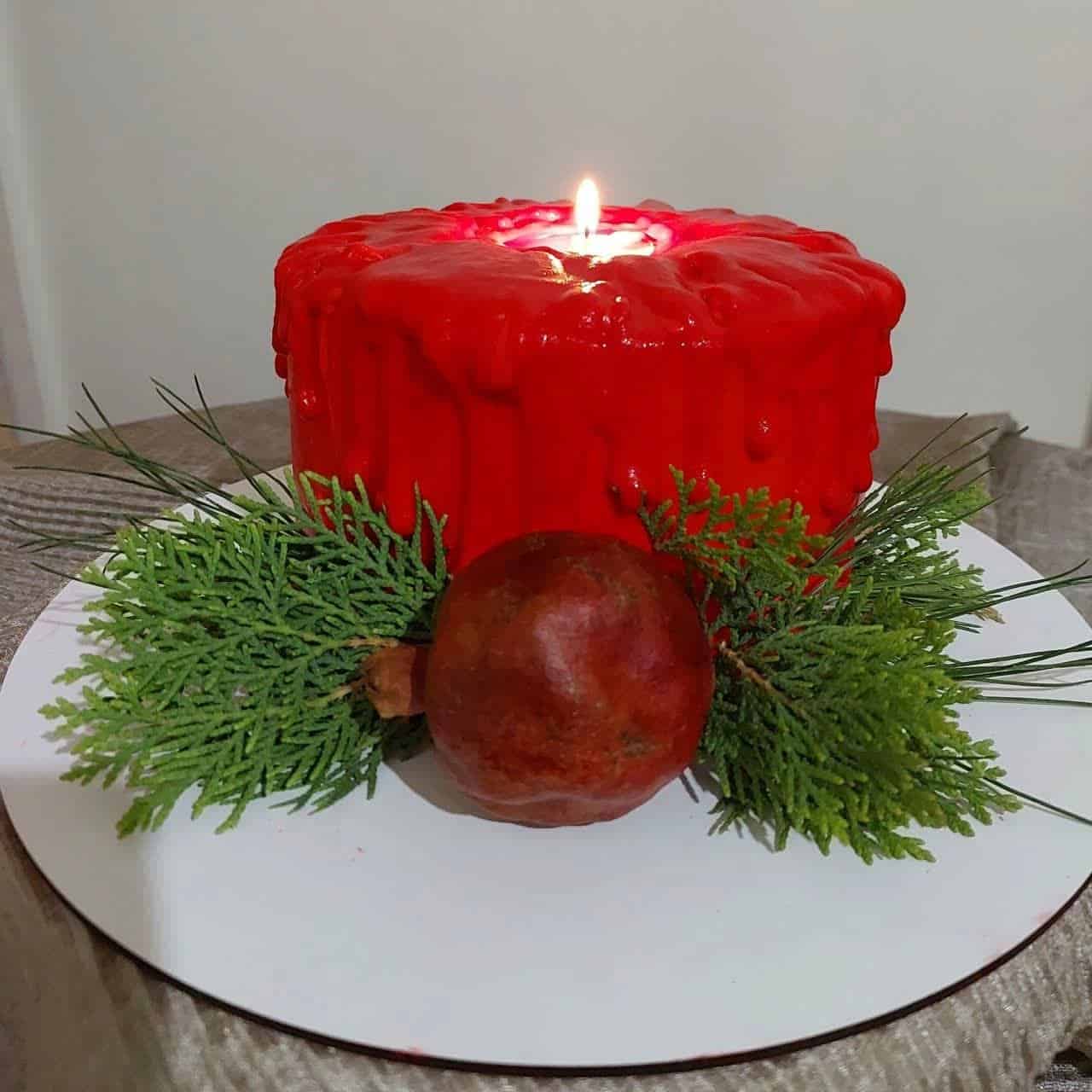 Yalda candle cake