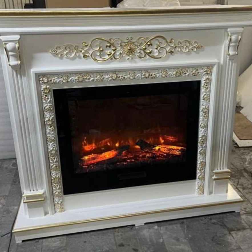 Classic fireplaces (electric, gas, cast iron) with stone or white form