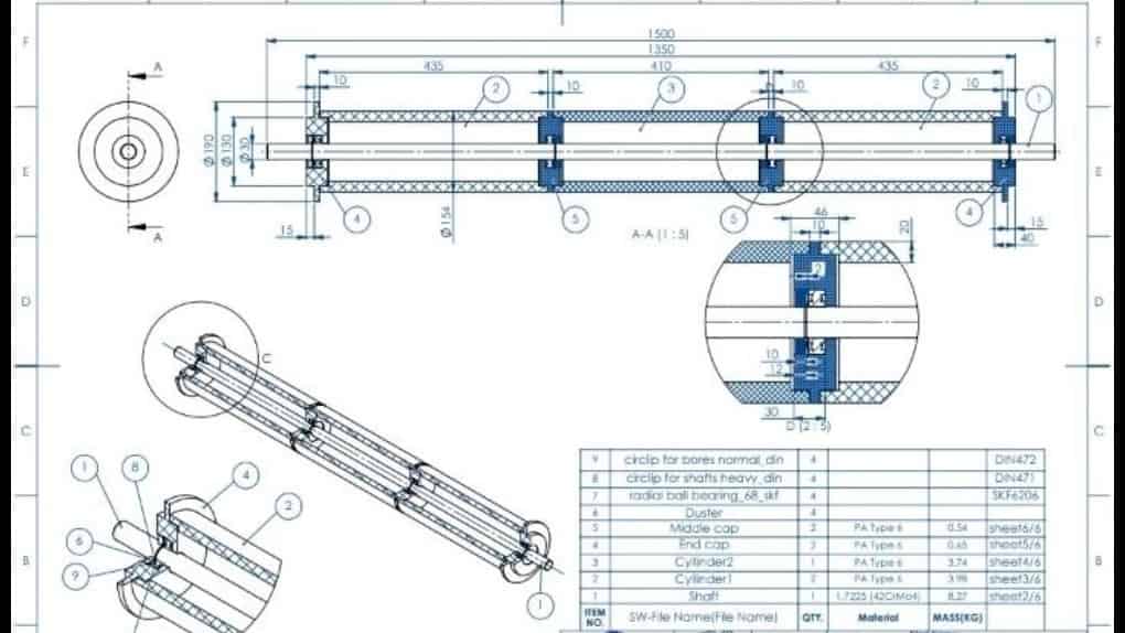 RS roller. Polyamide G6