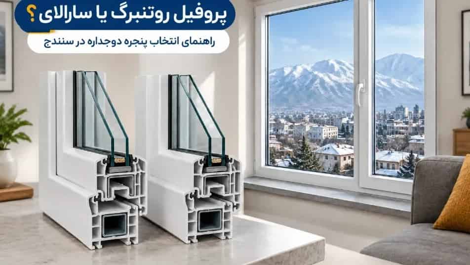 Sanandaj'da çift camlı pencereler için Rotenberg veya Saralai profili