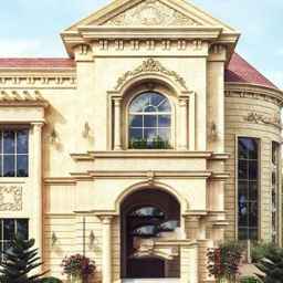 Implementation of Nadimi stone facade in Kamiyaran, Sanandaj