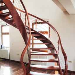 Esfandiar walnut wood stairs in Firoz mountain, Tehran