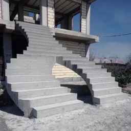Construction of round concrete stairs, concrete railings and concrete spiral stairs of Rezaizadeh in Rudbar, Gilan