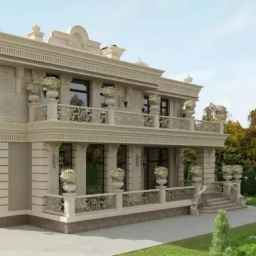 Design and implementation of the facade of the Raisi building, the facade of the building in Yazd
