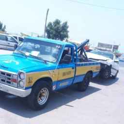 A huge ambulance and tow truck in Bandar Abbas
