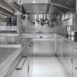 Javadi workshop, production of Javadi's bright steel industrial kitchen equipment in Tehran