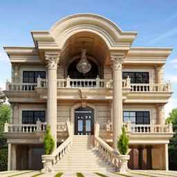 Mazandaran Iranian stonework, Roman and classical facade design in Ghaem Shahr