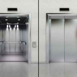 Royal Ro System, the manufacturer of elevator cabin doors on the central floor in Siahseng, Tehran