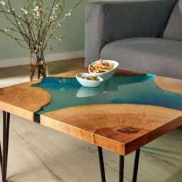 Diamond Resin, production of sofa front table and resin clock in Mashhad