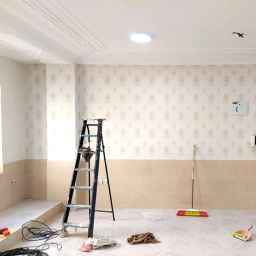 Iran Zemin cabinet, design and implementation of wardrobe cabinet and wallpaper in Arak