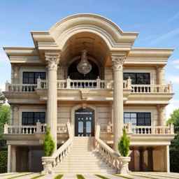 Namakari Hamidi, implementation of classical, modern, neoclassical and Roman stone facades in Kashan