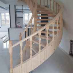 Zintakdeh, construction and implementation of round spiral wooden staircase and box spiral in Rasht