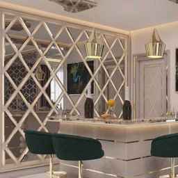The interior decoration of the decorative rain-embroidered mirror in Urmia