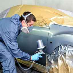 Car painting by Reza Qoumi in Bandar Anzali