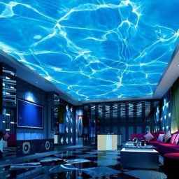 Elastic ceiling and interior decoration design of Art May in Rasht