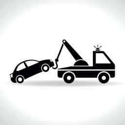 A crane and a car on a platform and Nissan tow Azadi in Qazvin