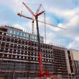 Buying and selling tower cranes and elevators in Rouhani's workshop in Mashhad