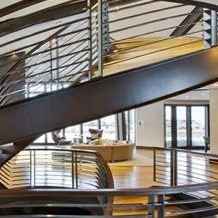 Spiral stairs and round stairs above the stairs in Najaf Abad, Isfahan
