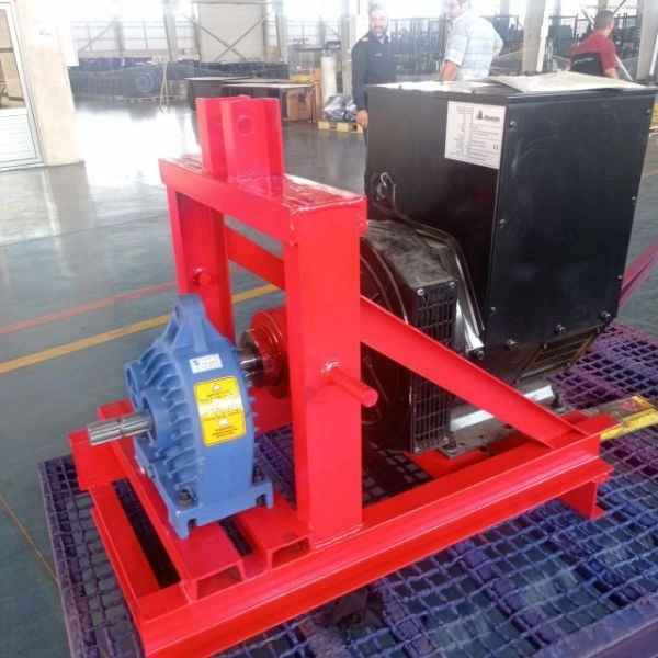 Generator behind the tractor