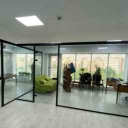 Rahmani partition, implementation and installation of double-glazed glass partition in Tehran Pars