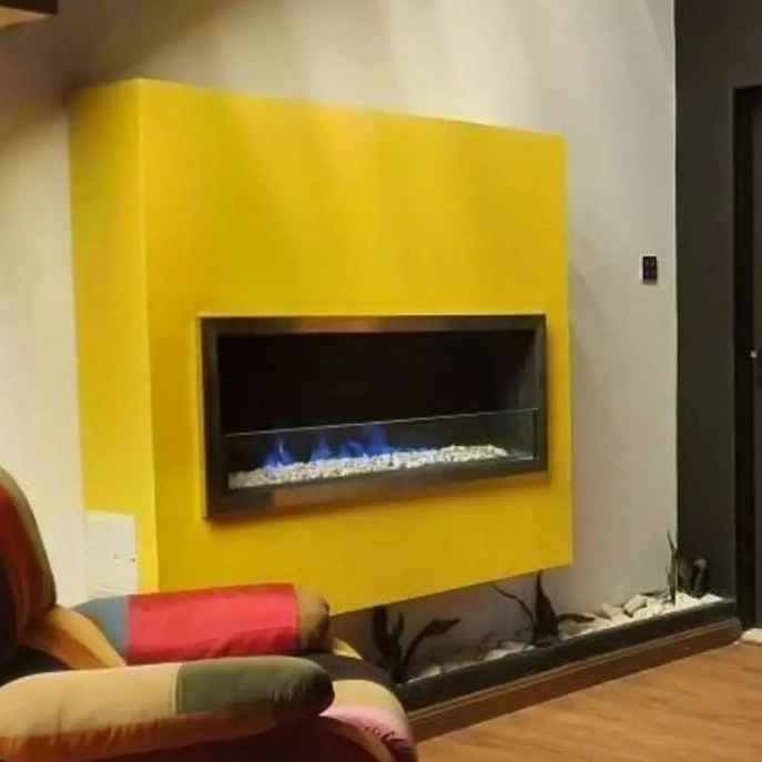 Modern LCD or wall fireplaces (electric, gas)