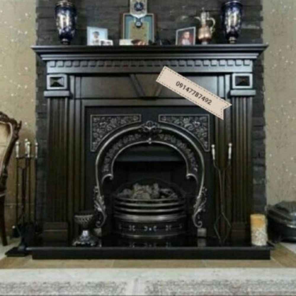 Classic fireplaces (electric, gas, cast iron) with wood shape