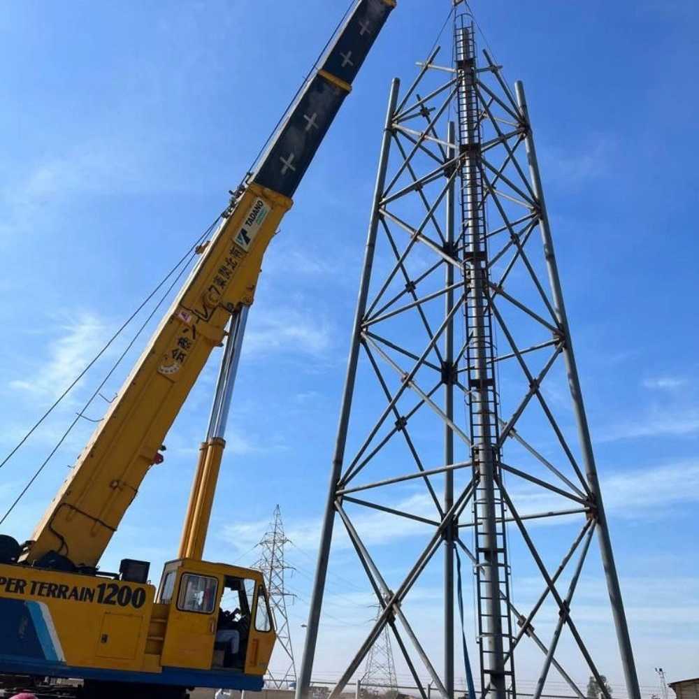 Flare installation by 100 ton crane