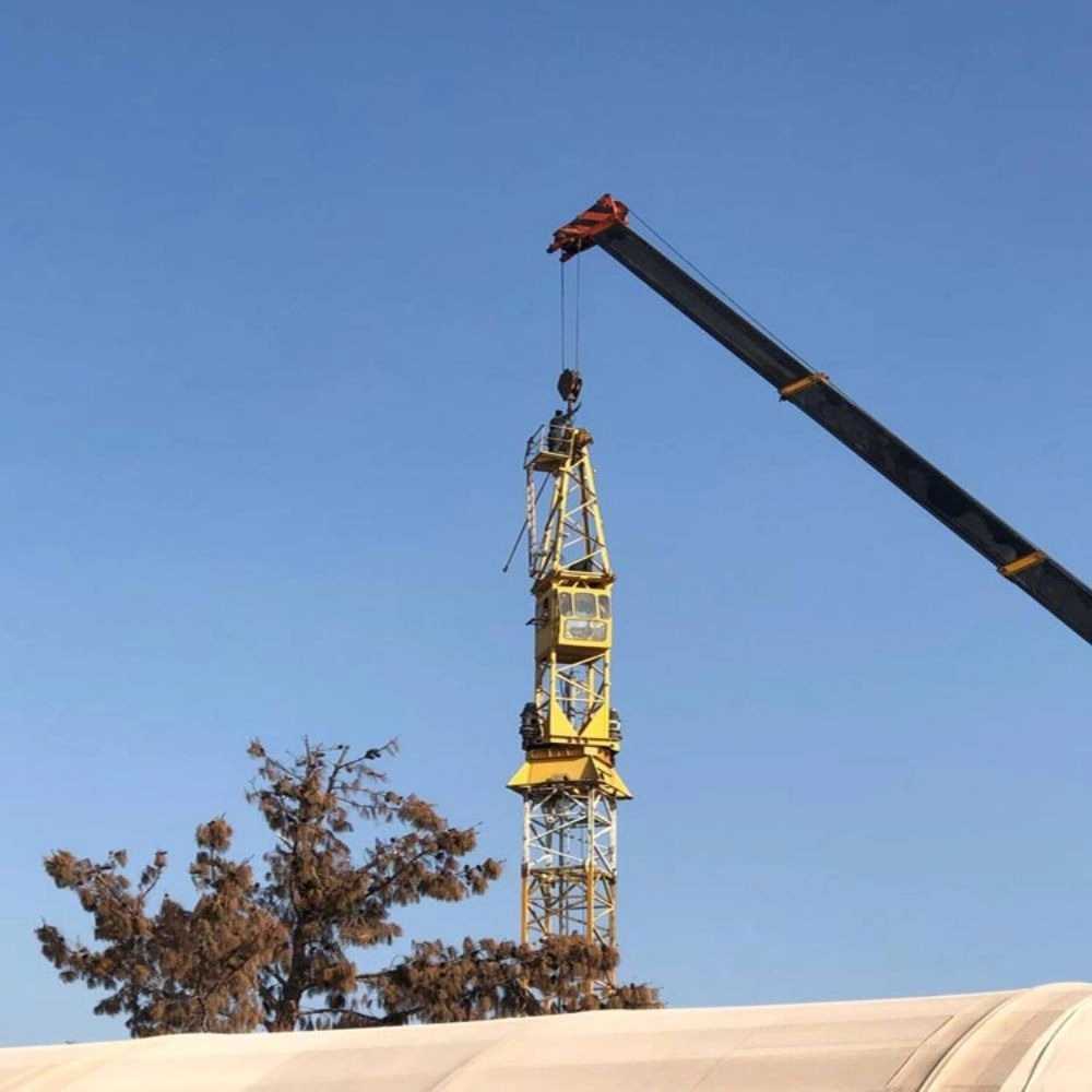 Assembly of tower crane Lipper 90HC for rent to Bahman Motor Company