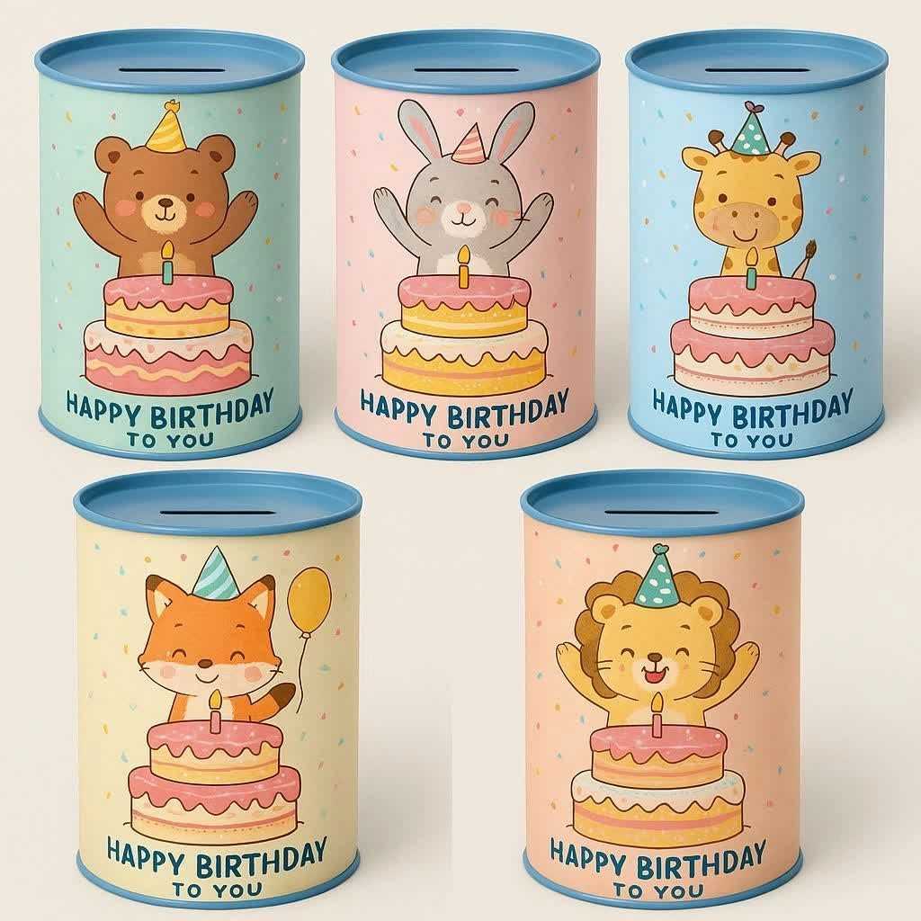 Fancy metal piggy bank in various designs and dimensions
