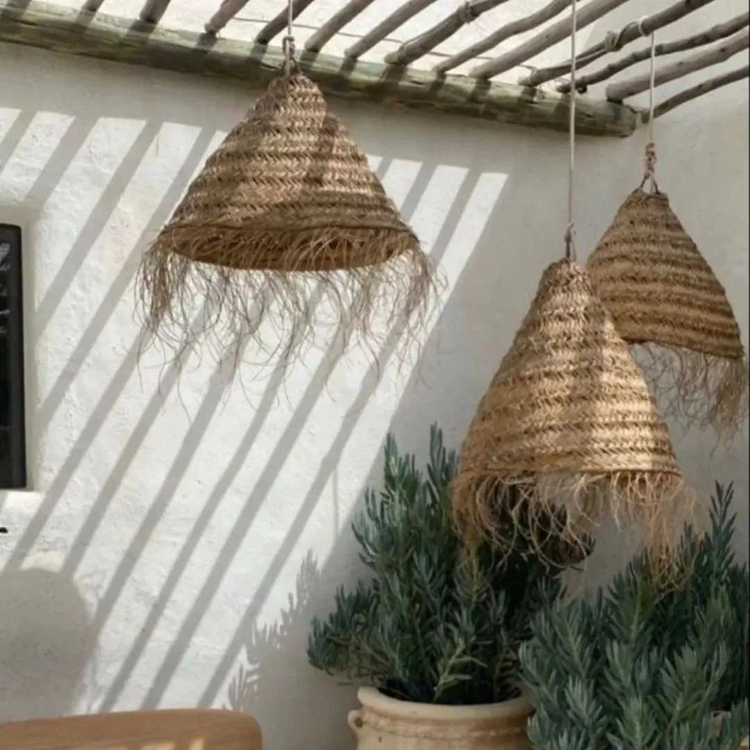 لوستر های زیبای حصیری
