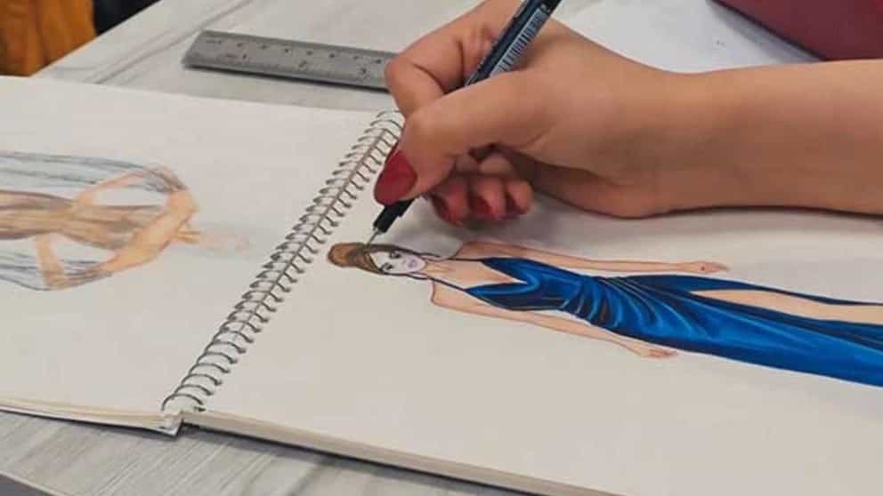 What elements does the clothing design process include?