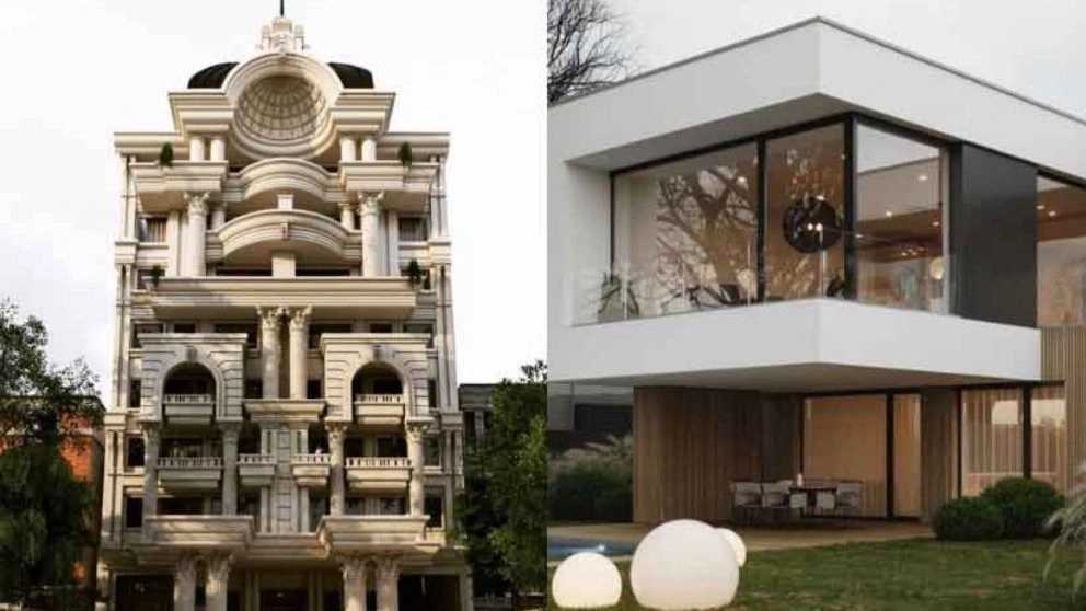 تفاوت نمای مدرن و نمای کلاسیک