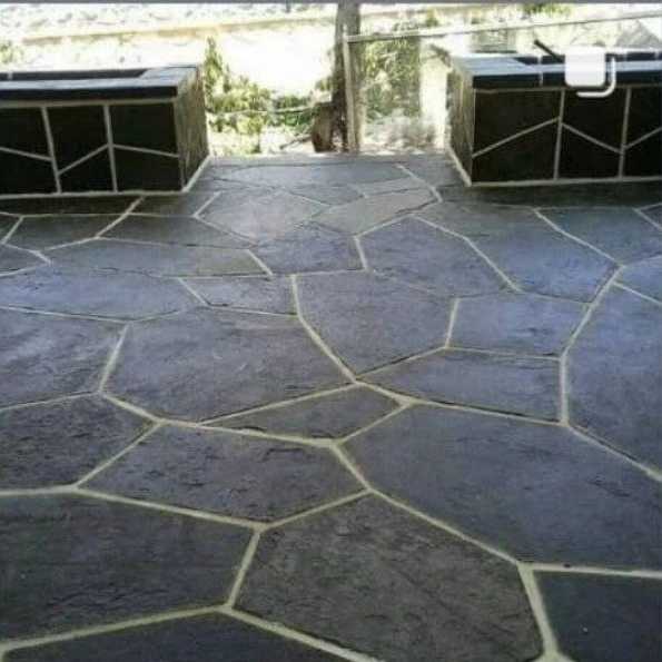 اجرای سنگ ورقه ای