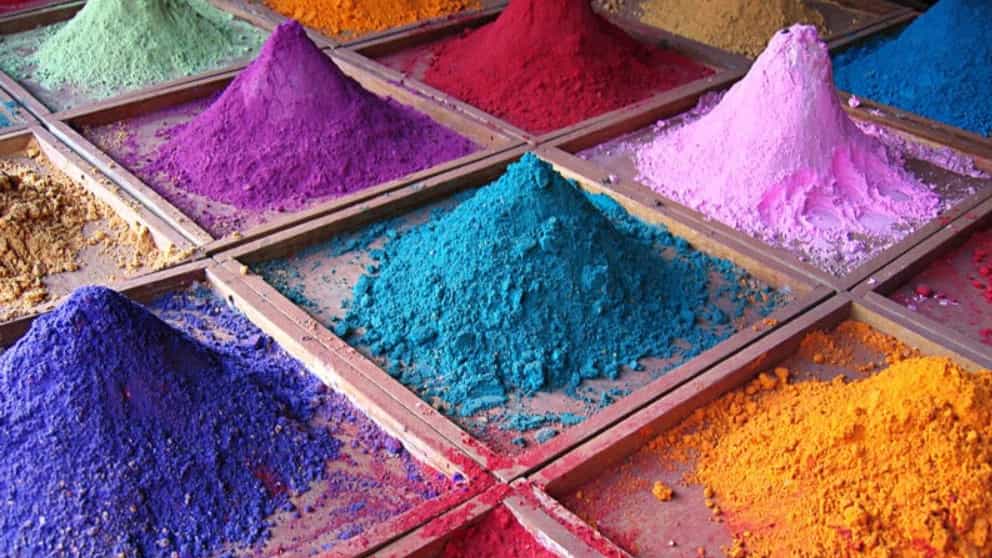Application of powder colors and method of use
