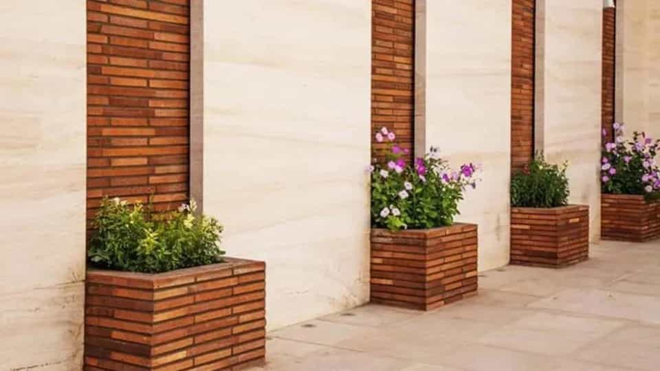 Brick facade